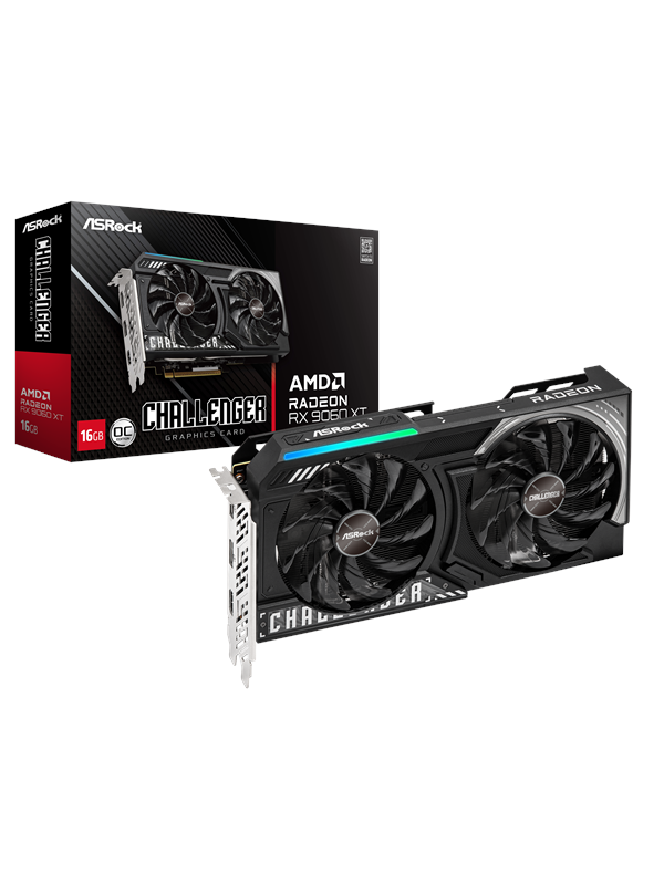 ASRock Radeon RX 9060 XT Challenger - 16GB GDDR6 RAM - Grafische kaarten