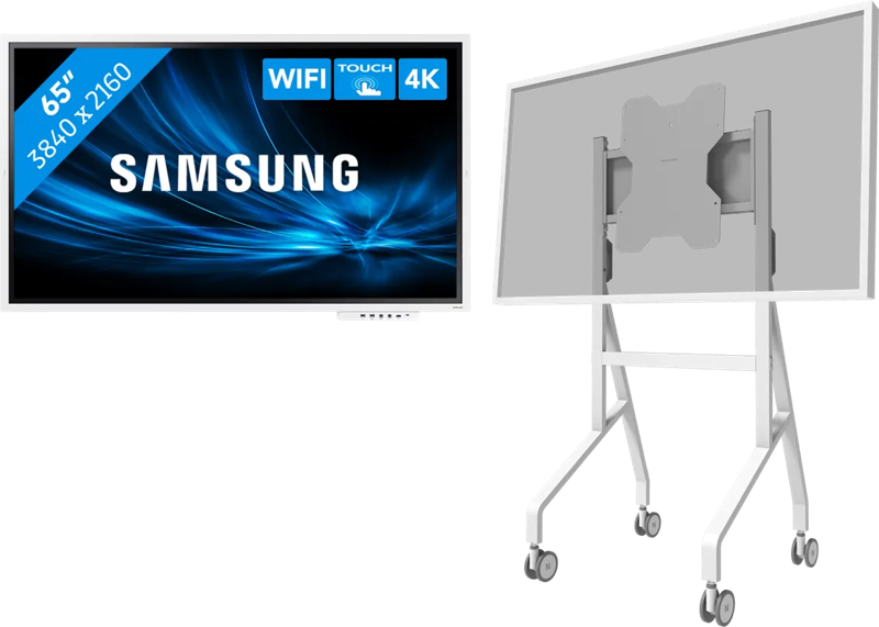 Samsung Flip Pro WM65B + Neomounts MOVE Go Flip FL50-515WH1