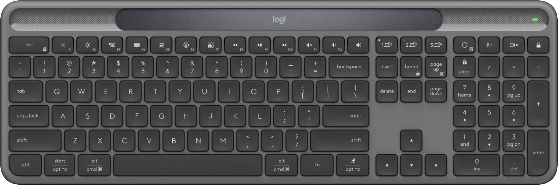 Logitech Signature Slim Solar+ Draadloos Toetsenbord QWERTY