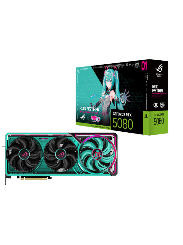 Asus GeForce RTX 5080 ROG Astral OC Hatsune Miku - 16GB GDDR7 RAM - Grafische kaarten