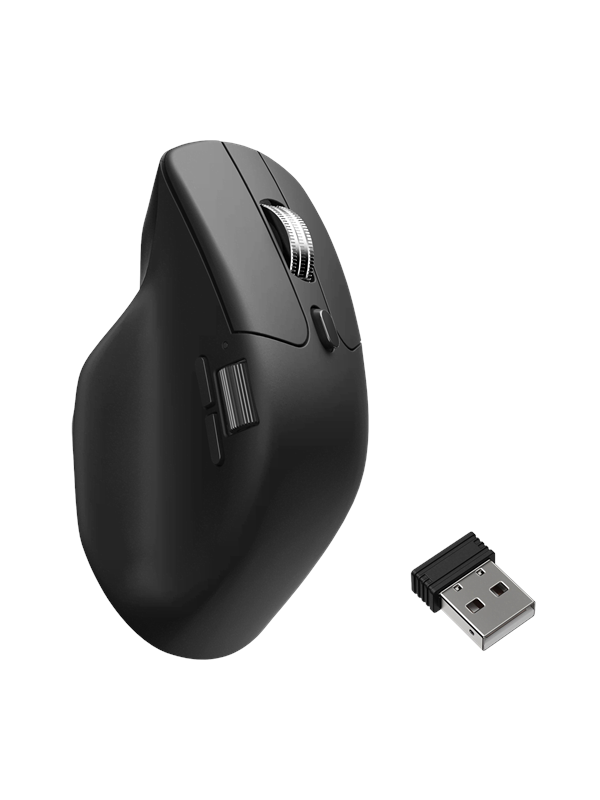 Keychron M6 Light 86g Wireless 8K - Vertical mouse - Optisch - 6 knoppen - Zwart
