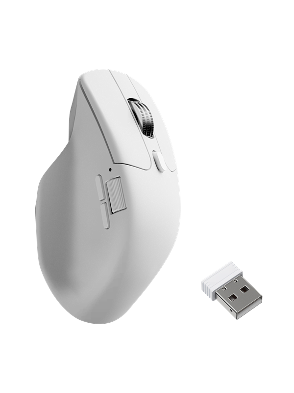 Keychron M6 Light 86g Wireless 8K - Vertical mouse - Optisch - 6 knoppen - Wit