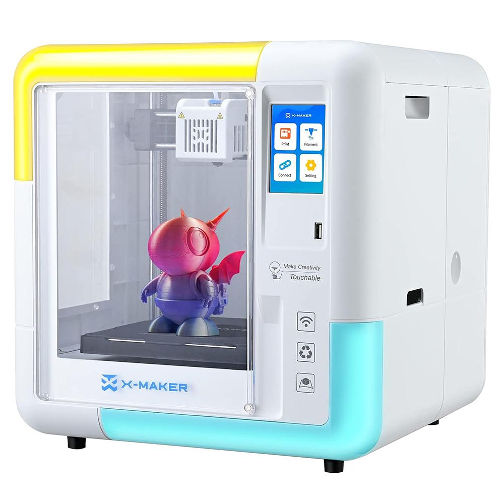 GOOD PRICE Market AOSEED X-MAKER 3D-printer voor kinderen en beginners, Nivelleringsvrij bed, Wi-Fi-printen, Ultra stil, App-bediening, PLA/ABS-filament ondersteund