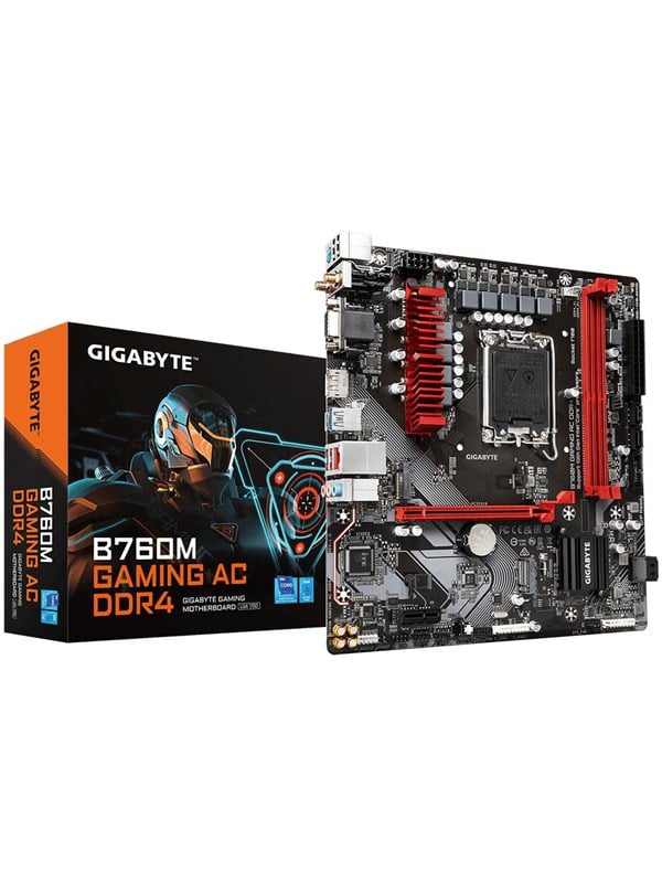 Gigabyte B760M GAMING AC DDR4 Moederbord - Intel B760 - Intel LGA1700 socket - DDR4 RAM - Micro-ATX