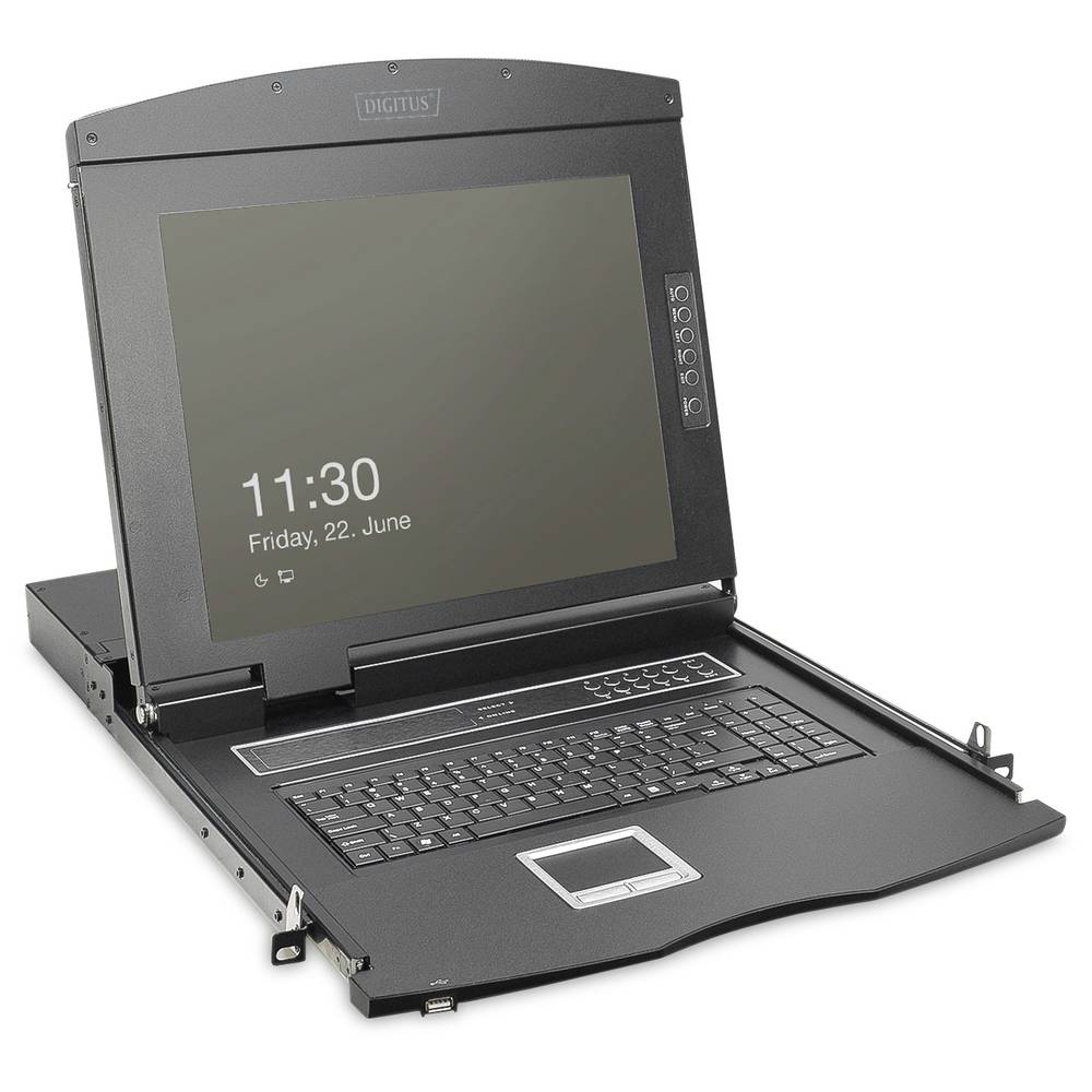 Digitus DS-72221-1UK KVM-console VGA Muis, Toetsenbord 1920 x 1080 Pixel