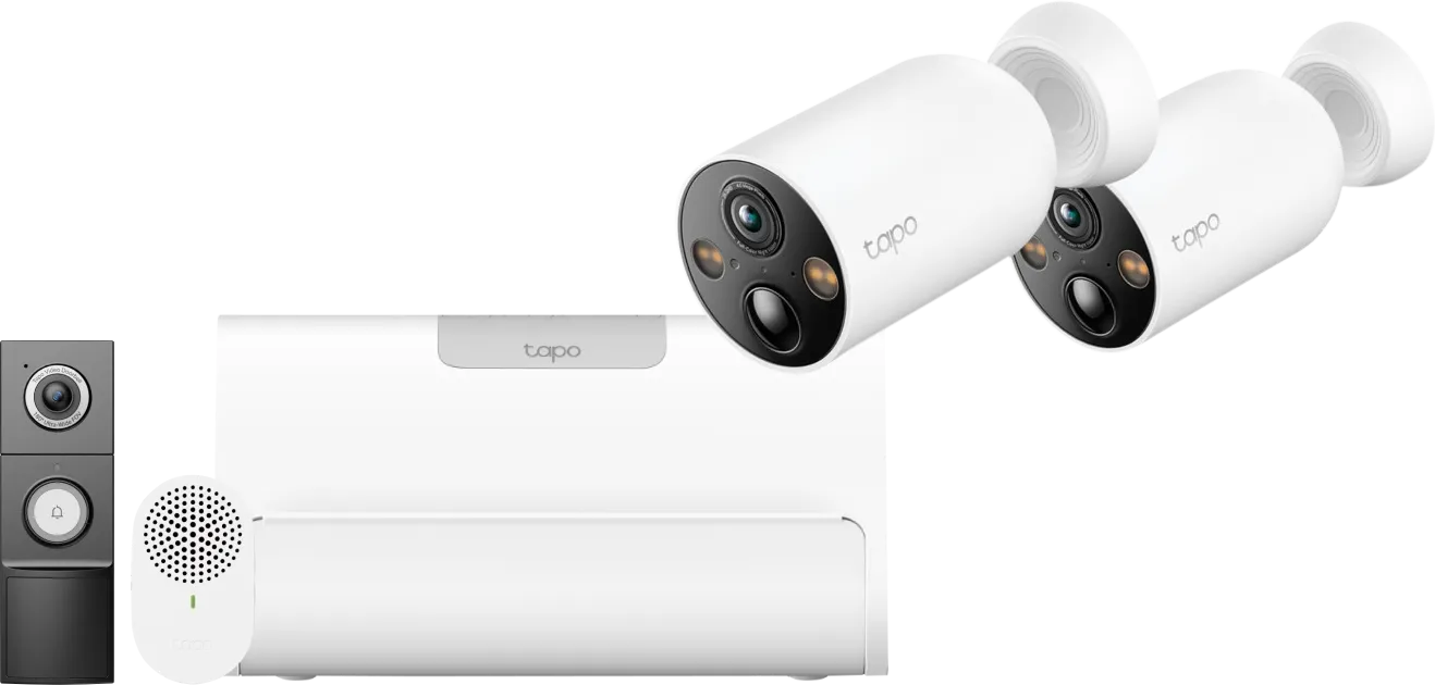 TP-Link Tapo C460 Duo Pack + H500 Smart HomeBase + D235 Smart Battery & Wired Doorbell