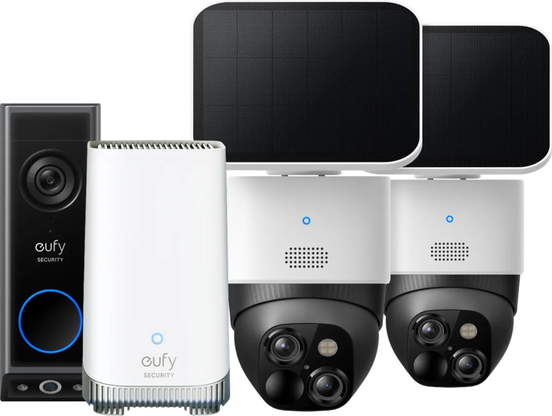 Eufy cam Solocam S340 Duo Pack +  Video Doorbell E340 + HomeBase 3