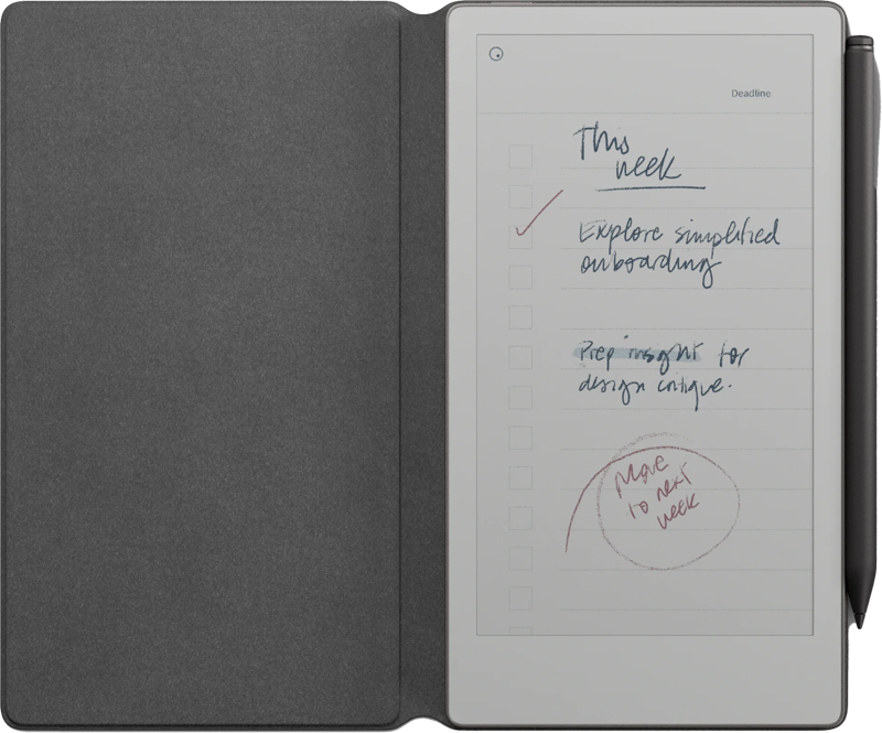 ReMarkable Paper Pro Move Polymer Weave Book Folio Grijs