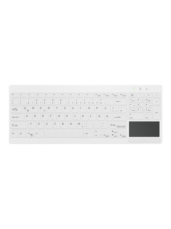 Cherry Medical AK-C7412F - keyboard - compact compact - with touchpad - QWERTY - Pan Nordic - white Input Device - Toetsenbord - Noords - Wit