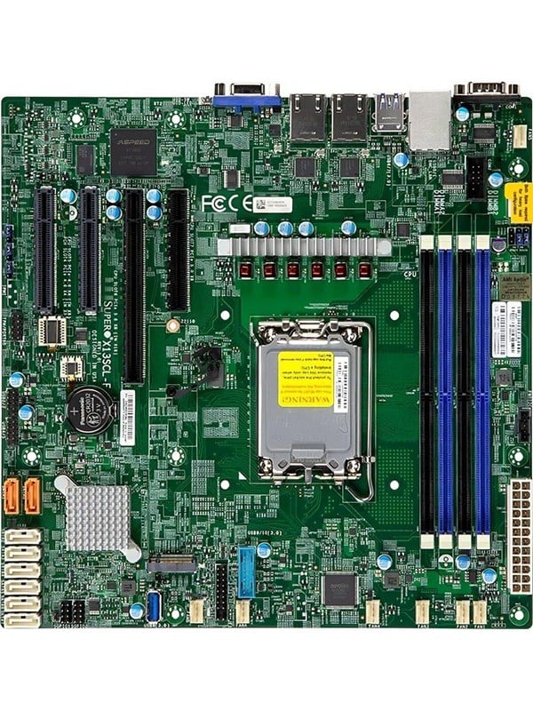 Supermicro X13SCL-F Moederbord - Intel C262 - Intel LGA1700 socket - DDR5 RAM - Micro-ATX