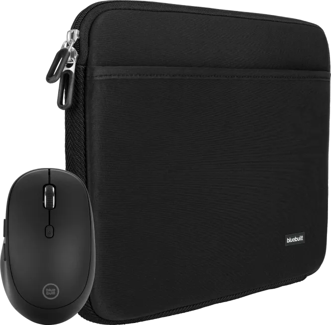 BlueBuilt Laptophoes 31 cm 13 inch M Zwart + Tradendum Muis