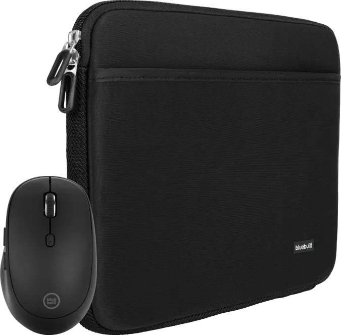 BlueBuilt Laptophoes 31 cm 13 inch S Zwart + Tradendum Muis