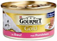 Gold Mousse Rund kattenvoer 1 tray (24 blikken)