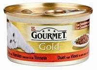 Gourmet Gold Les Cassolettes Duo aus Fleisch in Tomatensoße 1 Palette (24 Dosen)