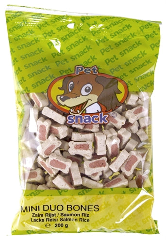 Petsnack Mini Duo Bones Zalm/rijst