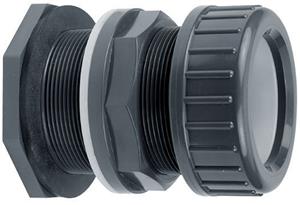 Europond Doorvoerkoppeling 50 mm met Klem - Duurzaam DRUK PVC voor Waterdichte Vijververbinding