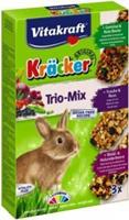 Trio Mix honing/spelt-popcorn/honing-bosbes/vlierbes-kracker dwergkonijn 3in1 - Vitakraft