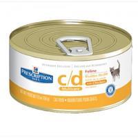 Hill's Prescription Diet C/D Multicare Urinary Care nat kattenvoer met kip blik 1 tray (24 x 156 g)