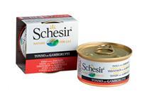 Schesir tonijn met garnalen nat kattenvoer 1 tray (14 x 85 g)