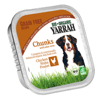 Biologisch Hondenvoer Chunks Met Kip (150g)