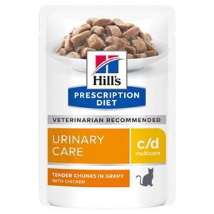 Hill's Prescription Diet Hill's c/d - Feline - Chicken maaltijdzakjes 12x 85 gr.