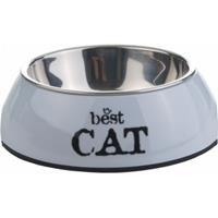 Petproducts Best Cat - Voer of drinkbak - 14X4,5 - Grijs