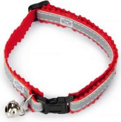 Beeztees Kattenbandje Reflecterend Grijs/Rood Kattenhalsband