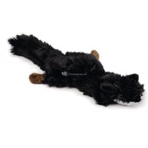 beeztees Flatino pluche hondenspeeltje vos zwart 30 cm