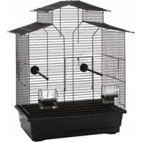 Petproducts Vogelkooi Iza 2 Pagode Zwart 45 x 28 x 59,5 cm