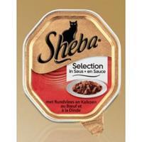 Sheba Mini Filets Adult Kattenvoer Natvoer Rund en Kalkoen in Saus Kuipjes 85 gr