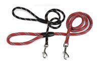 beeztees Hondenriem van rond nylon 125cm x 13mm zwart