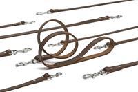 beeztees Hondenriem van leer 100cm x 16mm bruin