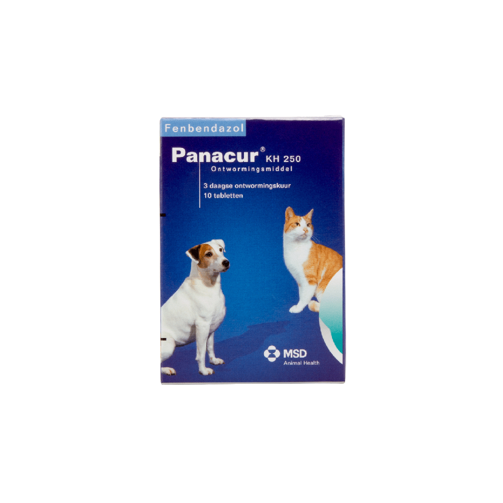 Panacur 250 Ontwormingsmiddel voor hond en kat 10 tabletten