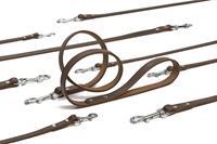 beeztees Hondenriem van leer 130cm x 16mm bruin