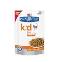 12x85g K/D Kidney Care met Kip Hill's Prescription Diet Kattenvoer
