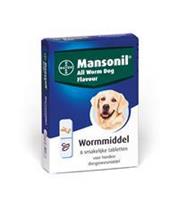 Mansonil All Worm Dog tasty bone für den Hund 6 Tabletten