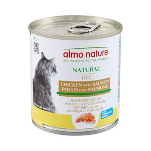 Almo Nature HFC Natural kip met zalm natvoer kat (280 g) 12 x 280 g