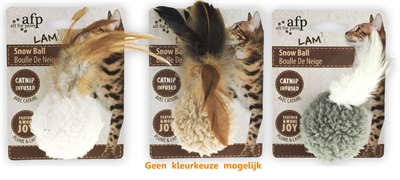 AFP SNOW BALL LAMSWOL MET VEREN EN CATNIP ASSORTI