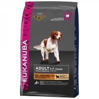 Eukanuba Adult Kleine/Mittelgroβe Rassen mit viel Lamm & Reis Hundefutter 12 kg