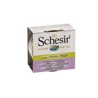 Schesir in Bouillon Tonijn/Kip natvoer kat 70gr
