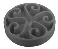 Eat Slow Live Longer Anti-schrok Voerbak Rond Grijs 30 cm