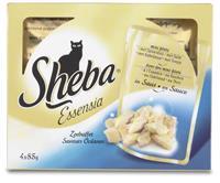 Sheba Mini Filets Adult Kattenvoer Natvoer Vis Selectie in Saus Kuipjes 340 gr