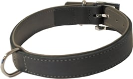 Boon Soft Leren Halsband Zwart/Grijs (9601720/21/22) 50 cm