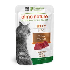 6x55g Jelly maaltijdzakjes Tonijn Almo Nature HFC Kattenvoer
