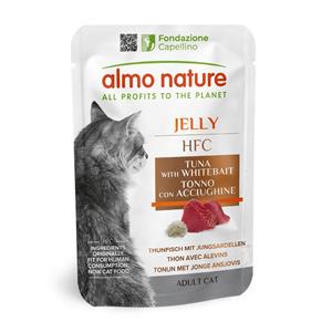6x55g Jelly maaltijdzakjes Tonijn & Jonge Ansjovis Almo Nature HFC Kattenvoer