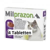 Milprazon Entwurmungstabletten für Katzen (2-8 kg) 4 Tabletten