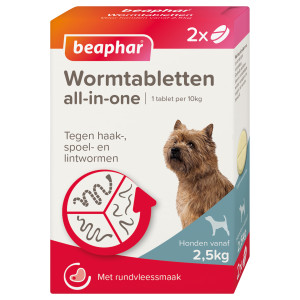 Wormmiddel All-in-One (2,5 - 20 kg) hond 2 Tabletten