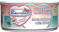 Renske Faser Thunfisch mit Lachs Katzen-Nassfutter (70 g) 1 Palette (24 x 70 gramm)