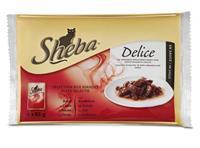 sheba Mini Filets in Saus Traiteur Selectie Pouch 85 gr Per 4