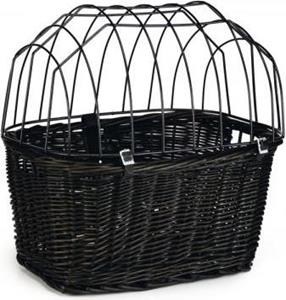 Beeztees - Fietsmand+Draadkap - Zwart - 43x34x44 cm